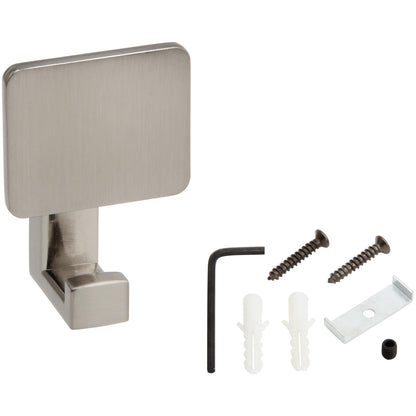 Silverline J2701 | Single Robe Hook Rectangular Base