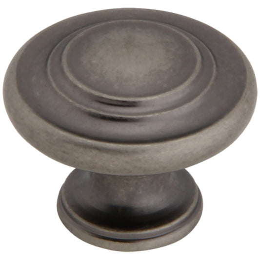 Silverline K2003 Round Knob Three Ring Mushroom Knob Diameter 1-3/8 inch Cabinet Hardware