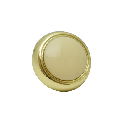 Silverline K2015 Button Creme Knob Diameter: 1-3/16 inch Cabinet Hardware - amerfithardware