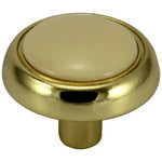 Load image into Gallery viewer, Silverline K2015 Round Button Cabinet Knob Chic Antique Cabinet Handle Diameter 1-3/16 inch (30mm) in Polished Brass Finish
