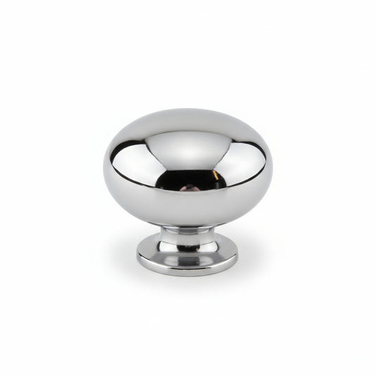 Silverline K2180 Chrome Knob Mushroom Diameter: 1-3/16 inch Cabinet Hardware - amerfithardware