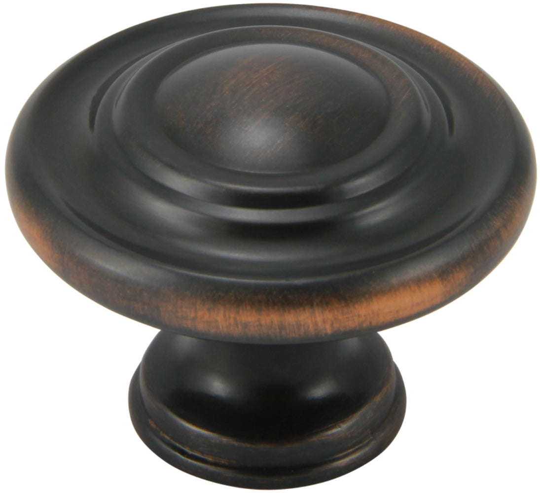 Silverline K2209 Round Traditional Modern Three Ring Knob Diameter 1-3/4 inch (44mm) Various Finishes Available