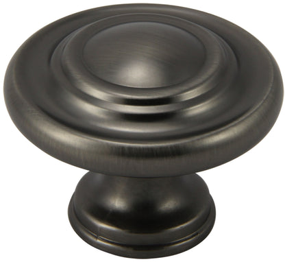 Silverline K2209 Round Traditional Modern Three Ring Knob Diameter 1-3/4 inch (44mm) Various Finishes Available