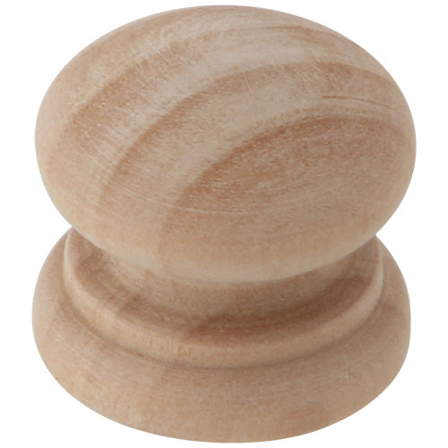 Silverline K3002 Mushroom Style K3003 Button Style Round Birch Wood Knob Diameter 1-1/2" Unfurnished Knob