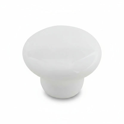 Silverline K4000s | Classic White Ceramic Cabinet Knobs | Various Sizes