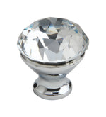 Load image into Gallery viewer, Silverline K7001 Clear Glass Crystal Elegant Contemporary Cabinet Knob with Zamac Base
