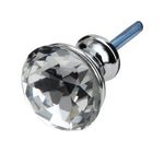 Load image into Gallery viewer, Silverline K7001 Clear Glass Crystal Elegant Contemporary Cabinet Knob with Zamac Base
