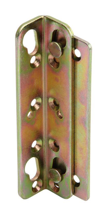 Non-Mortise Bed Rail Fittings Yellow Galvanized Bed Rail Bracket 5"(For 1 Bed)