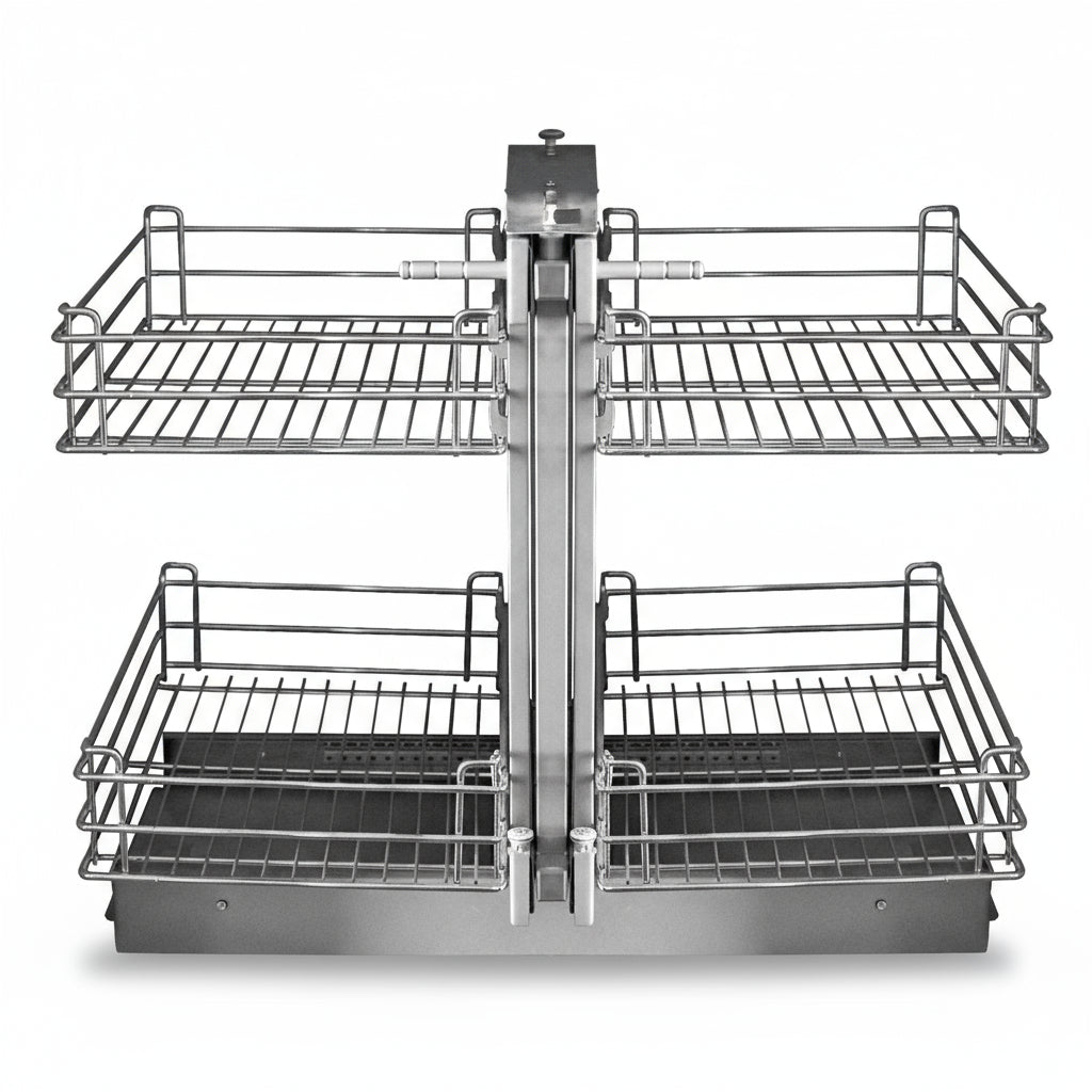 Blind Corner Magic Corner Caddy Pull-Out Pull-Slide-Pull Cabinet Hardware - amerfithardware