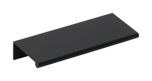 Silverline P1001 Aluminum Mount Finger Edge Tab Pull Handle in Matte Black Finish Various Sizes