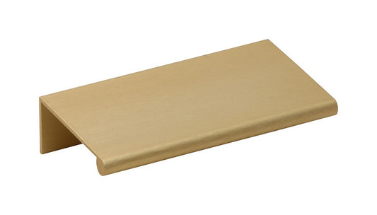 Silverline P1001 Aluminum Mount Finger Edge Tab Pull Handle in Satin Brass Finish Various Sizes