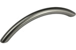 Load image into Gallery viewer, Silverline P2010 - 4-1/3 inch (110mm) Contemporary Curved Arch Cabinet Pull in Brushed Satin Nickel Finish CC: 3-3/4 inch (96mm)
