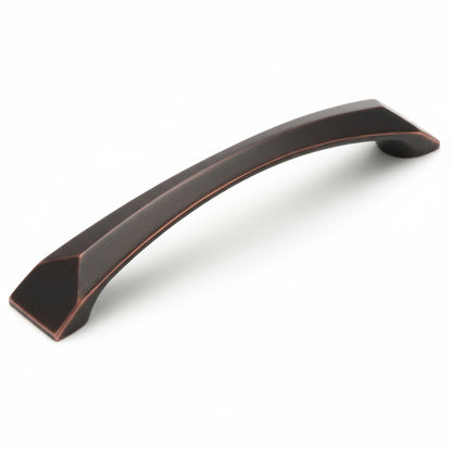 Silverline P2028 | Centers 5-1/16 in. Contemporary Arch Beveled Cabinet Pull | Various Finishes