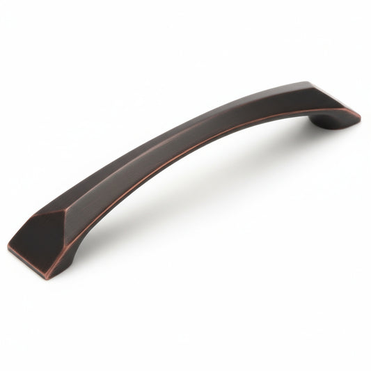 Silverline P2028 | Centers 5-1/16 in. Contemporary Arch Beveled Cabinet Pull | Various Finishes