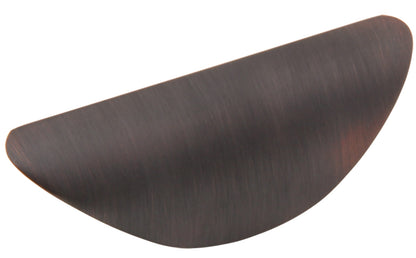 Silverline P2034 - 3-7/20 inch (85mm) Zinc Alloy Half Shell Bin Cup Finger Pull Cabinet Pull Handle CC: 1-1/4 inch (32mm) Various Finishes