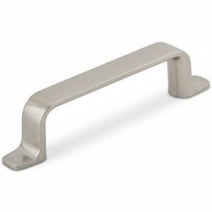 Silverline P2066 | Centers 3-3/4 in. Contemporary Flat Feet Stripe Style Cabinet Pull in Satin Nickel