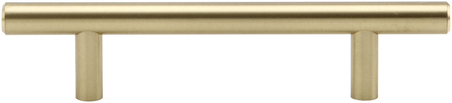 Silverline P5000s - Solid Steel and Hollow Stainless Steel T Bar Pull Cabinet Appliance Handle Various Sizes in Satin Brass Finish