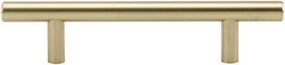 Silverline P5000s - Solid Steel and Hollow Stainless Steel T Bar Pull Cabinet Appliance Handle Various Sizes in Satin Brass Finish