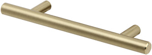 Silverline P5000s - Solid Steel and Hollow Stainless Steel T Bar Pull Cabinet Appliance Handle Various Sizes in Satin Brass Finish