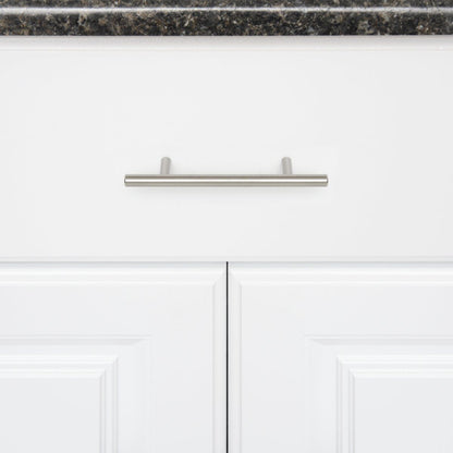 T Bar Pull Cabinet Hardware Handle Brushed Satin Nickel Euro Style - amerfithardware