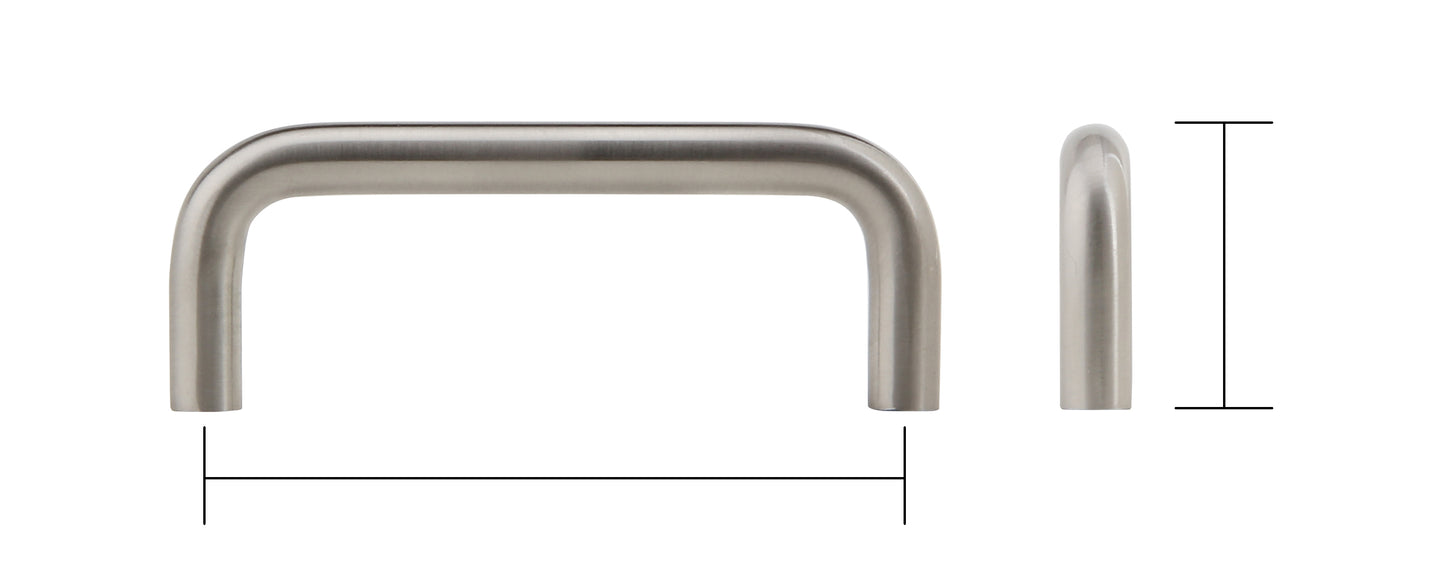 Silverline P5101/ P5102/ P5103 - CC: 3 to 4 inch Steel Modern Wire Pull Cabinet Handle in Various Finishes