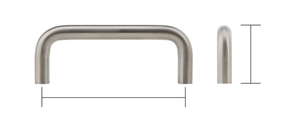 Silverline P5101/ P5102/ P5103 - CC: 3 to 4 inch Steel Modern Wire Pull Cabinet Handle in Various Finishes