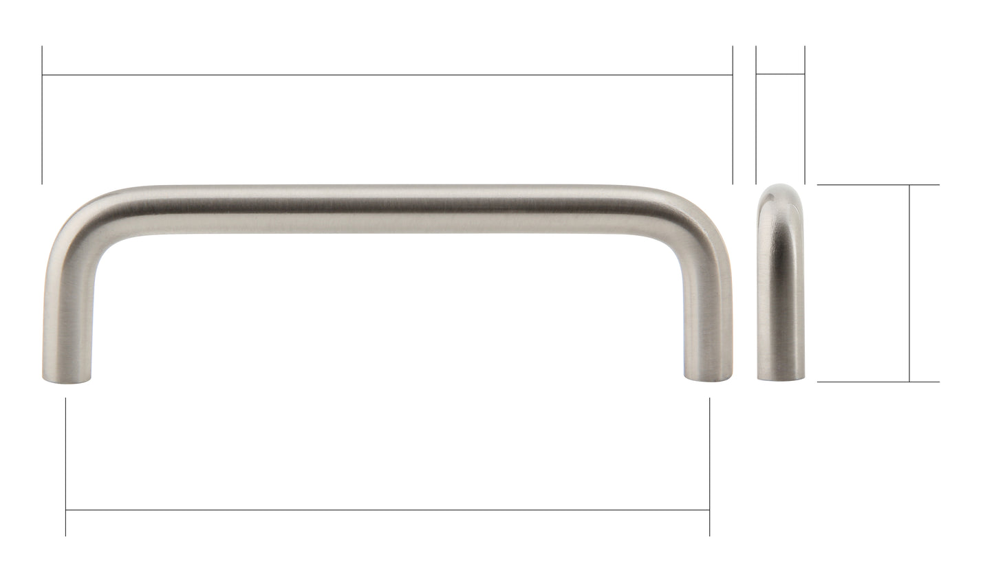 Silverline P5101/ P5102/ P5103 - CC: 3 to 4 inch Steel Modern Wire Pull Cabinet Handle in Various Finishes