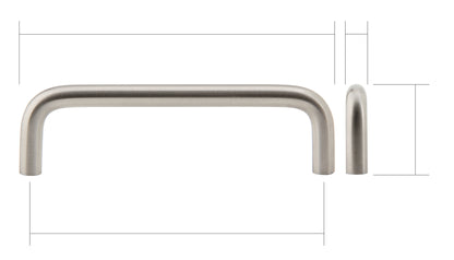 Silverline P5101/ P5102/ P5103 - CC: 3 to 4 inch Steel Modern Wire Pull Cabinet Handle in Various Finishes