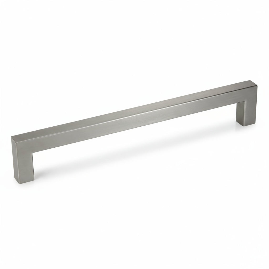Silverline P6010 | 3/8 in. x 3/8 in. Stainless Steel Contemporary Square Pull in Satin Nickel | Various Sizes
