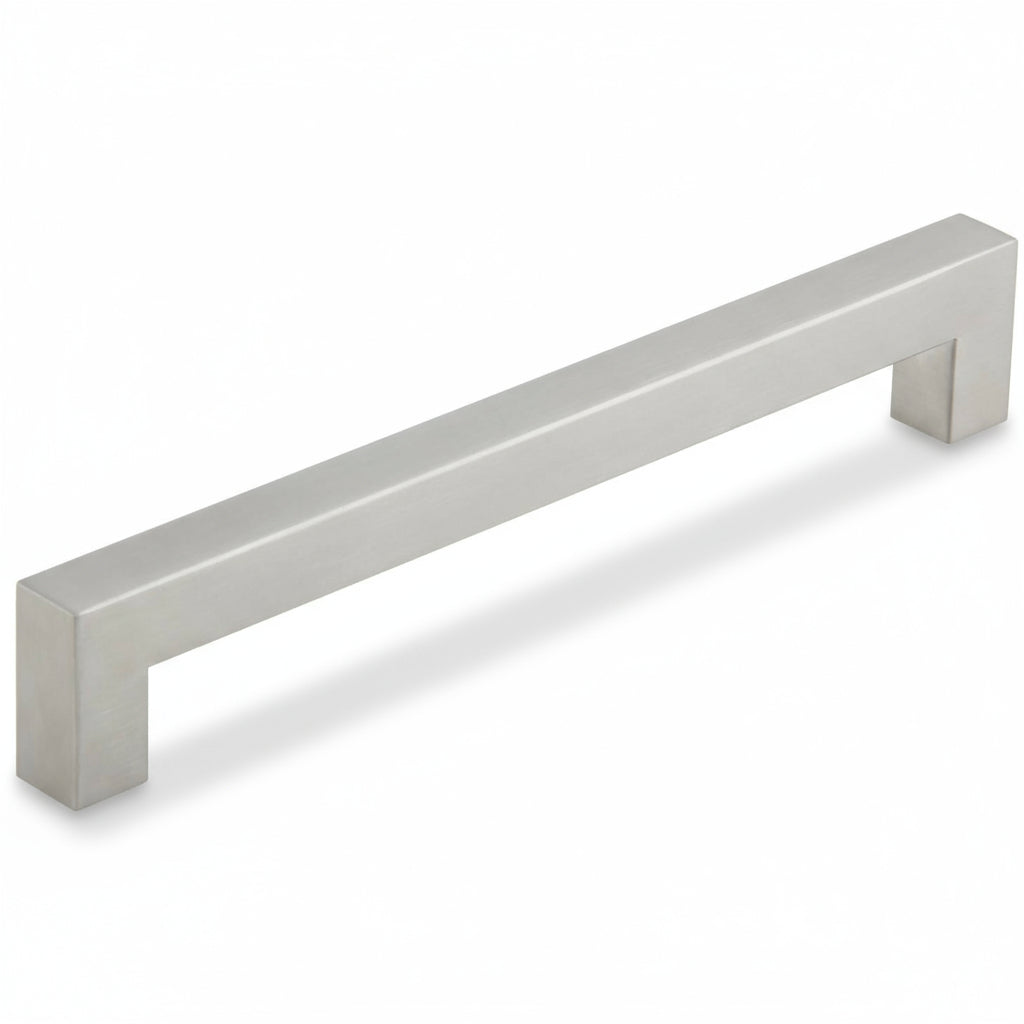 Silverline P6014 | 9/16 in. x 9/16 in. Stainless Steel Square Bar Pull in Satin Nickel | Various Sizes