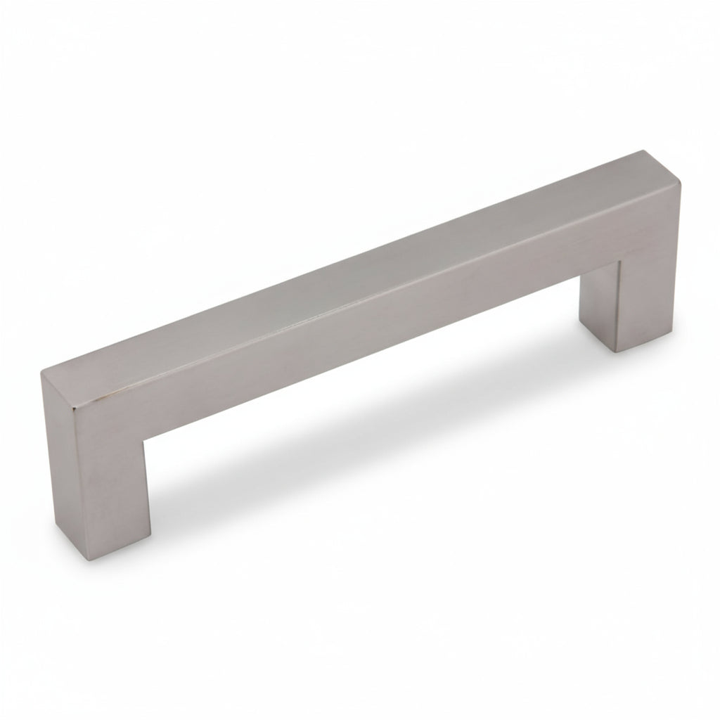 Silverline P6015 | 9/16 in. x 9/16 in. Centers 5-1/16 in. Stainless Steel Square Bar Pull in Satin Nickel