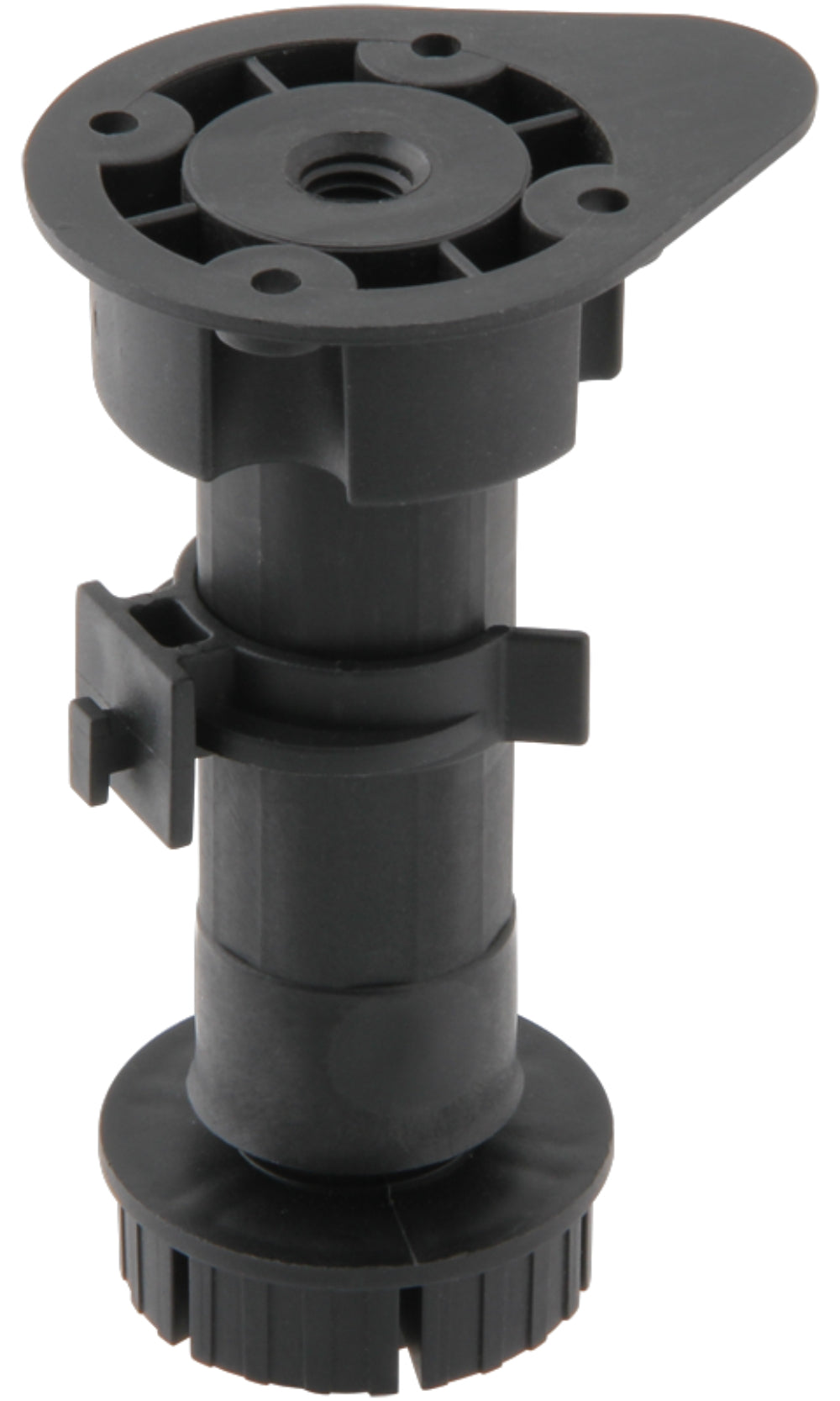 Silverline Black Plastic Furniture Leg Extensions, Adjustable, Set of 4