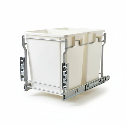 Pull Out Trash Cans - Kitchen Cabinet Organizer Pullout In-Cabinet 17 Qt Bins - amerfithardware