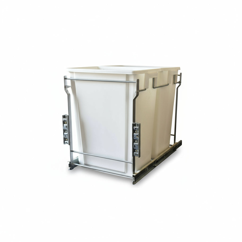 Pull Out Trash Cans - Kitchen Cabinet Organizer Pullout In-Cabinet 37 Qt Bins - amerfithardware