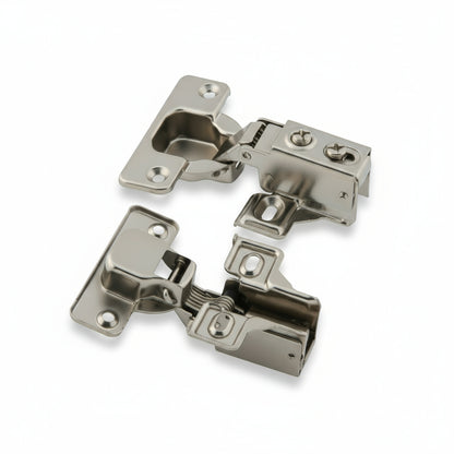1/2 Half & 3/4 Three Quarters - Cabinet Hinges w Plate Face Frame - Soft Close Piston Compact - amerfithardware
