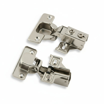 1/2 Half & 3/4 Three Quarters - Cabinet Hinges w Plate Face Frame - Soft Close Piston Compact - amerfithardware