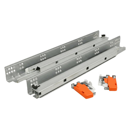 Undermount Drawer Slide 75 lb Soft Closing Full Tandem 2 Zinc Triggers 6 Pair - amerfithardware