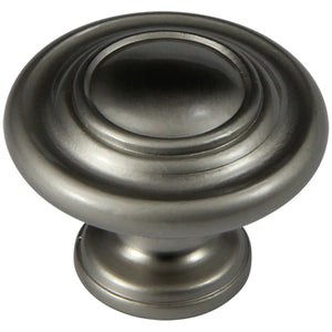 Silverline K2003 Round Knob Three Ring Mushroom Knob Diameter 1-3/8 inch Cabinet Hardware